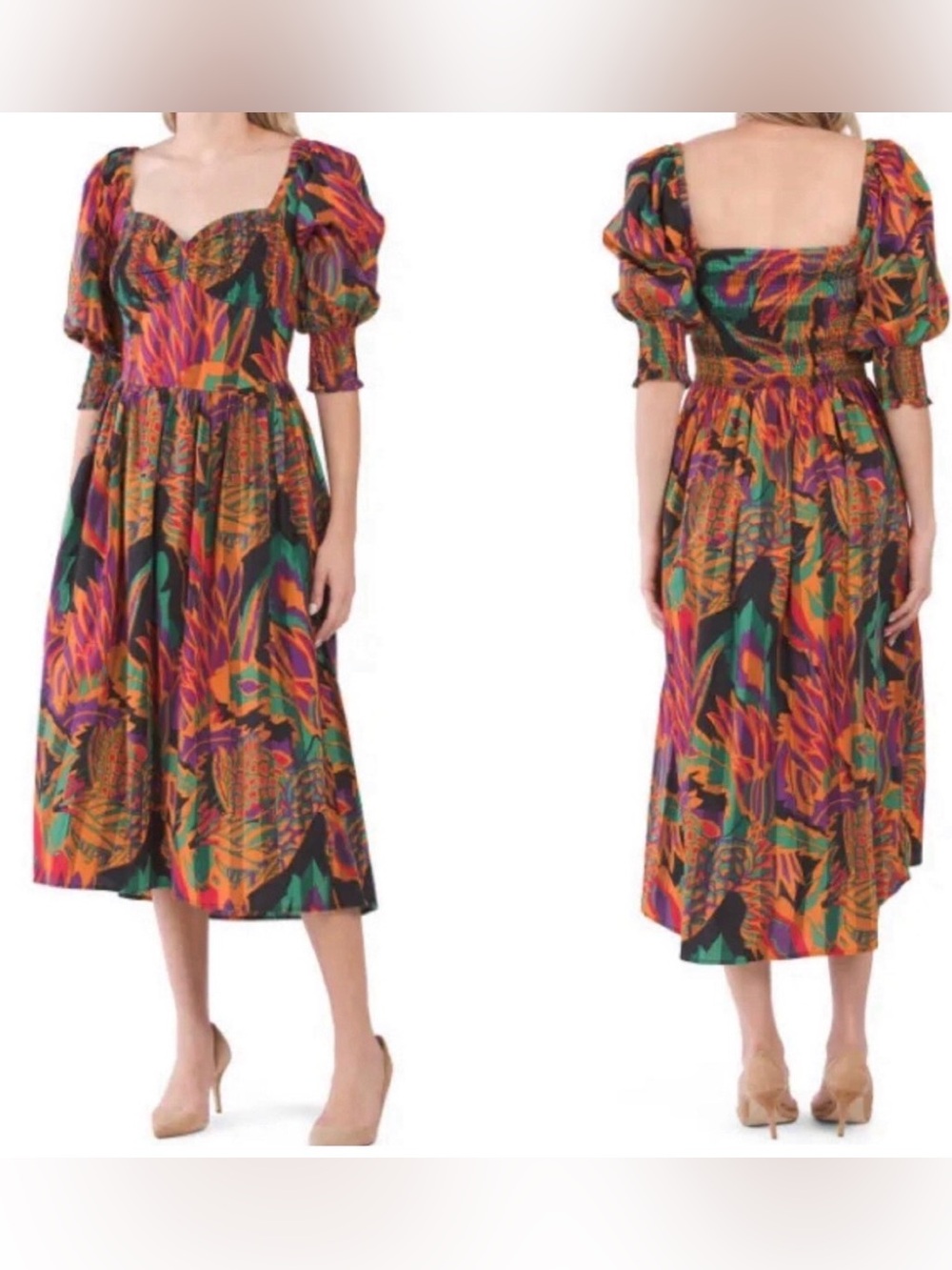 House of Harlow 100% Cotton Midi Dress